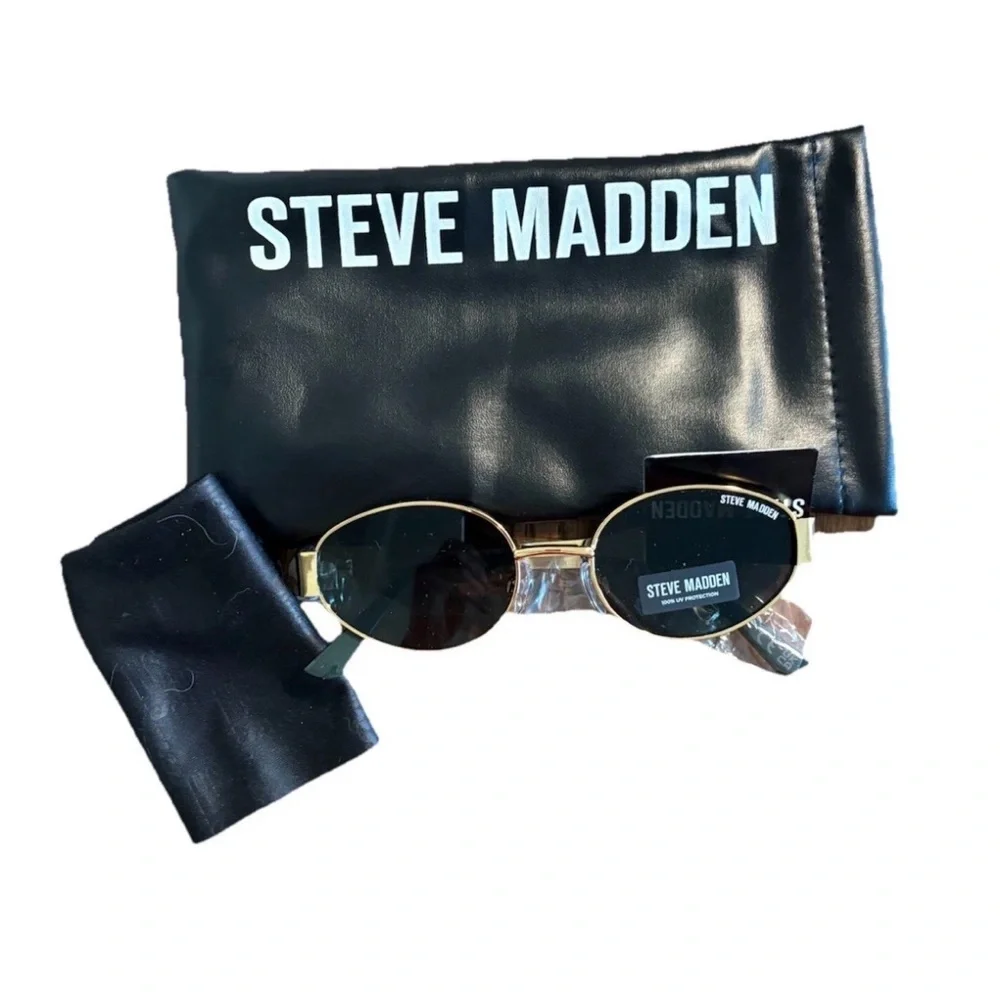 NWT Steve Madden 90’s Gold Micro Oval Sunnies Slim Wire Frame Vintage Chic Vibe